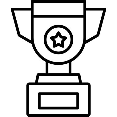 Kupa. Web simgesi basit illüstrasyon