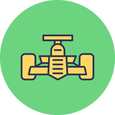 Yarış arabası modern simgesi, vektör illüstrasyonu