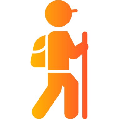 Modern yürüyüş simgesi, vektör illüstrasyonu 