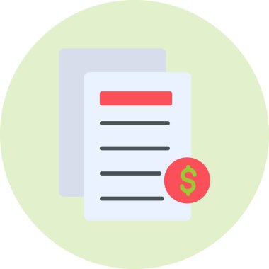 Fatura. Web simgesi basit illüstrasyon