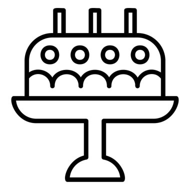 cake icon. simple web illustration