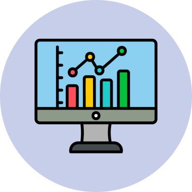 Bar Chart. web icon simple design