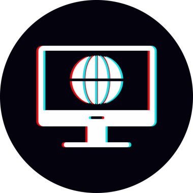 vektör lcd simgesi illüstrasyonu