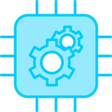 CPU icon, vector illustration simple design