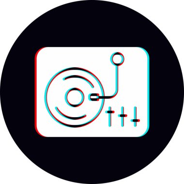 Müzik çalarının vinil Turntable resimleme simgesi 