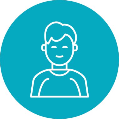 internet user, graphic man logo, simple icon for web page 