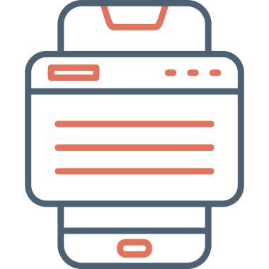 Smartphone Simgesi, vektör illüstrasyonu