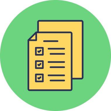 Sınav simgesi, modern tasarım illüstrasyonu