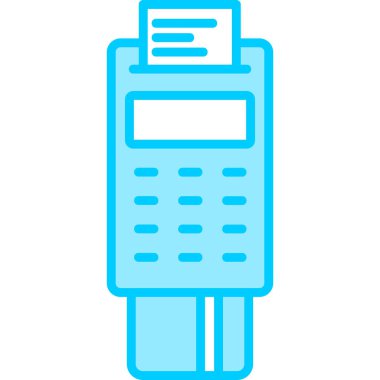Modern pos terminalinin vektör illüstrasyonu 