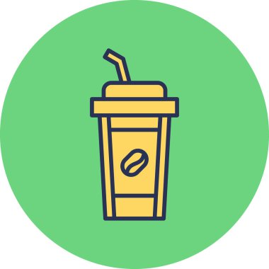 Kahve fincanı simgesi, modern tasarım illüstrasyonu