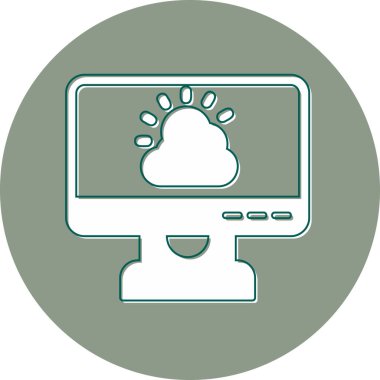 Hava durumu modern simgesi, vektör illüstrasyonu