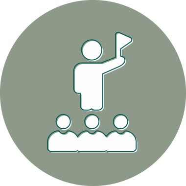 Liderlik simgesi, modern tasarım illüstrasyonu