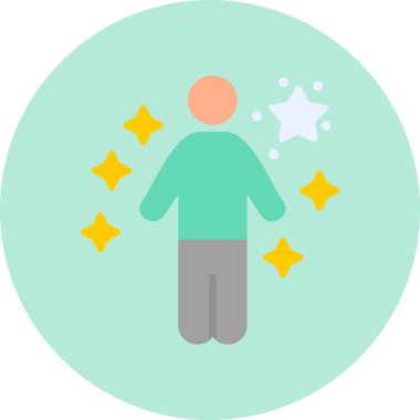 ayakta duran adam simgesi, web simgesi illüstrasyonu, kutlama