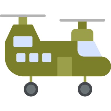 Askeri helikopter. Web simgesi basit illüstrasyon