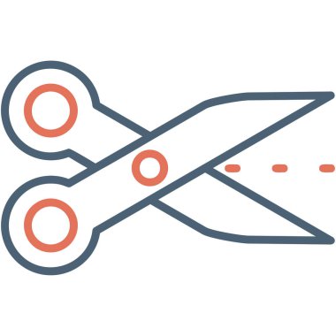 Makas. Web simgesi basit illüstrasyon