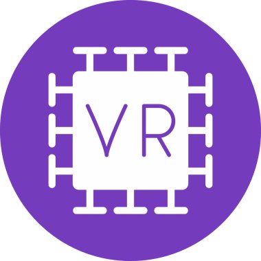 Vr modern simge, vektör illüstrasyonu 