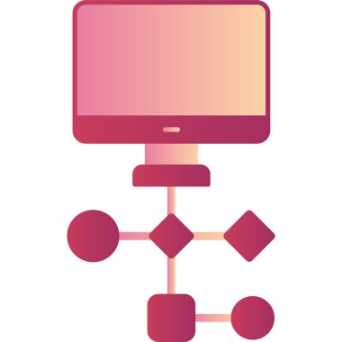 Çalışma akışı modern simgesi, vektör illüstrasyonu 