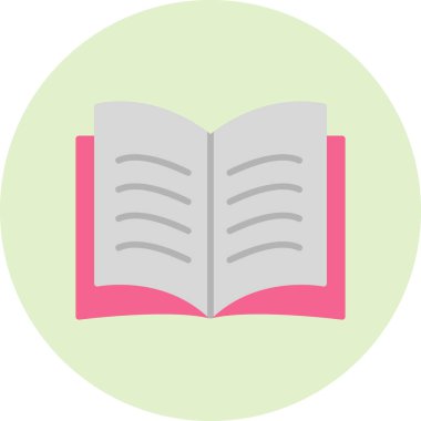 Kitap simgesi, modern tasarım illüstrasyonu