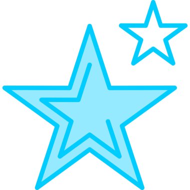 Favori yıldızlar web simgesi basit illüstrasyon