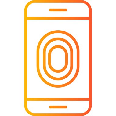 Parmak izi simgesinin vektör illüstrasyonu