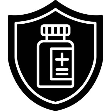 Koruma çizgisi simgesi, vektör illüstrasyonu