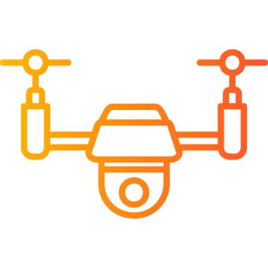 Drone simgesi, vektör illüstrasyonu basit tasarım