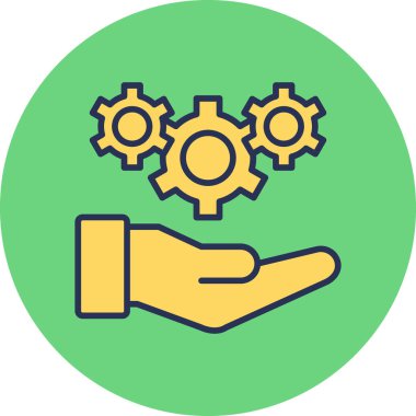 Gear modern simge, vektör illüstrasyonu