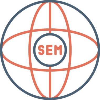 Sem dünya simgesinin vektör illüstrasyonu