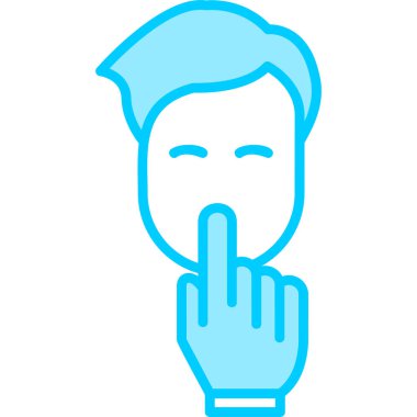 Sessizlik! Web simgesi basit tasarım