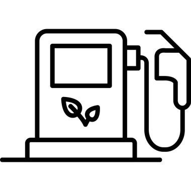 Eko yakıt modern simge, vektör illüstrasyonu 