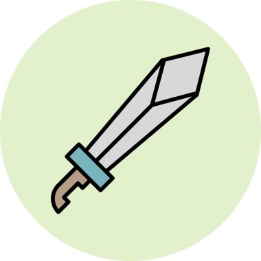 Kılıç. Web simgesi basit illüstrasyon 