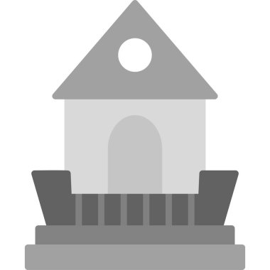 Kabin, kulübe grafik illüstrasyonu 