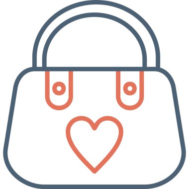 Çanta. Web simgesi basit illüstrasyon