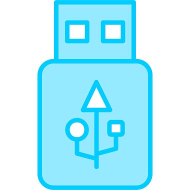 usb flash disk vektör illüstrasyonu