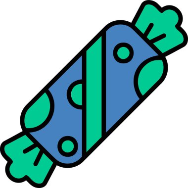 şeker düz simge vektör çizim