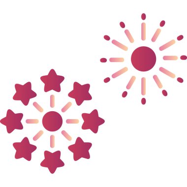 Havai fişek web simgesinin vektör çizimi