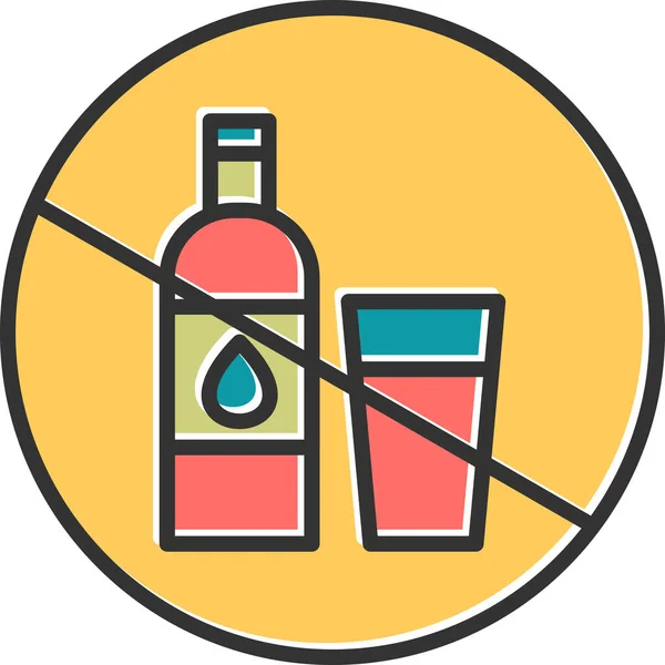 Nenhuma Ilustração Simples Vetor Ícone Web Álcool —  Vetores de Stock