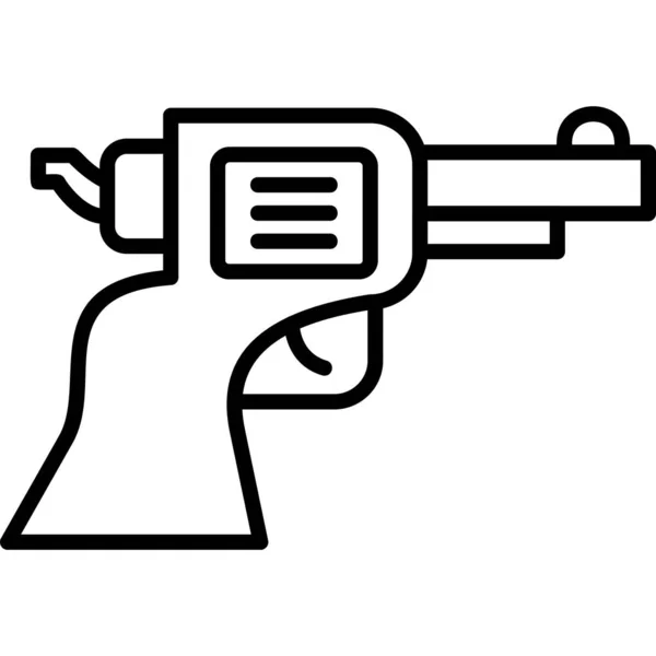 Pistol Webbikon Enkel Design — Stock vektor