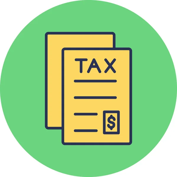 Векторная Иллюстрация Значка Налогового Файла — стоковый вектор