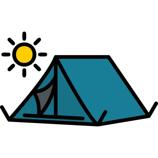 Desert Tent Modern Icon Vector Illustration — Stock Vector