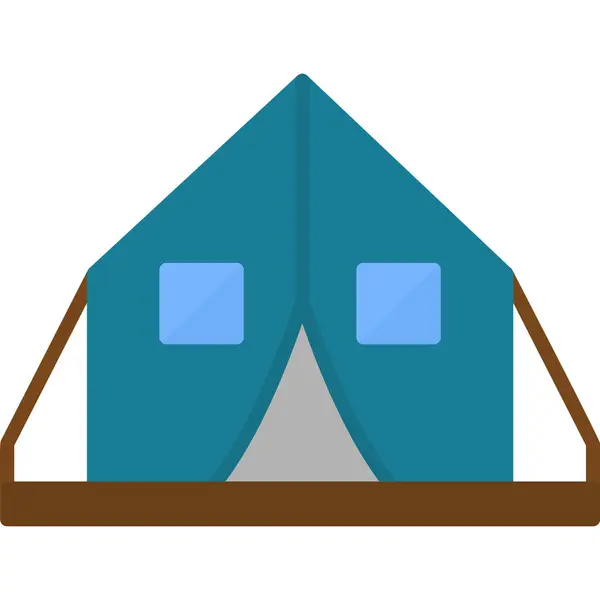 Namiot Nowoczesny Ikona Wektor Ilustracja — Wektor stockowy