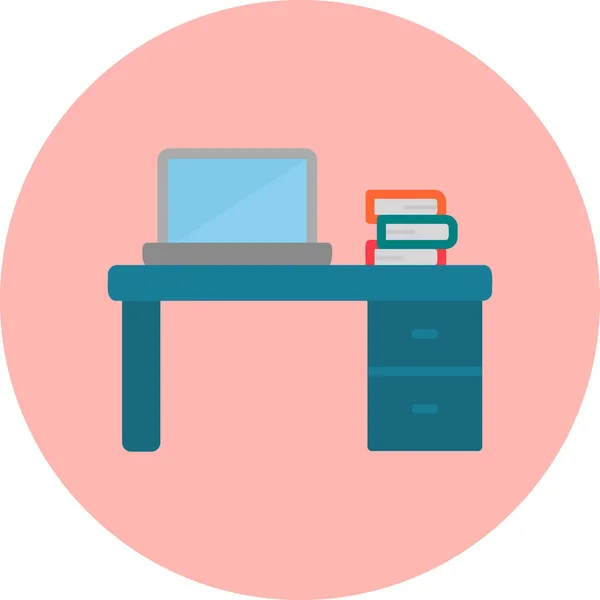 Mesa Icono Web Ilustración Simple — Archivo Imágenes Vectoriales