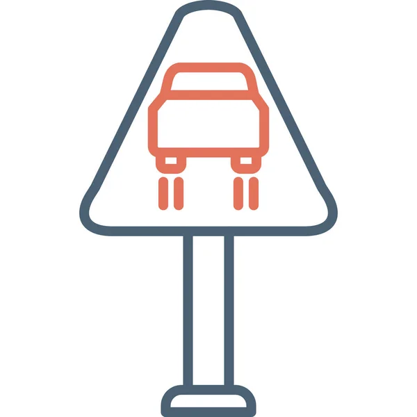 Векторна Ілюстрація Дорожніх Знаків Легкий Шлях — стоковий вектор