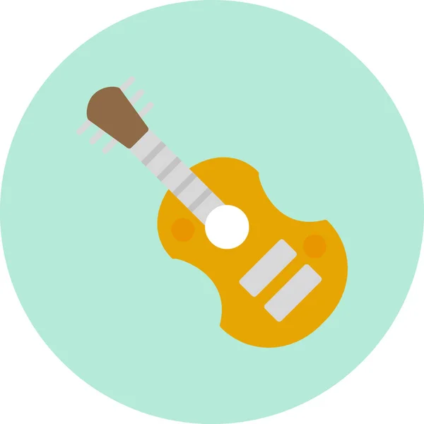 Guitare Icône Web Illustration Simple — Image vectorielle