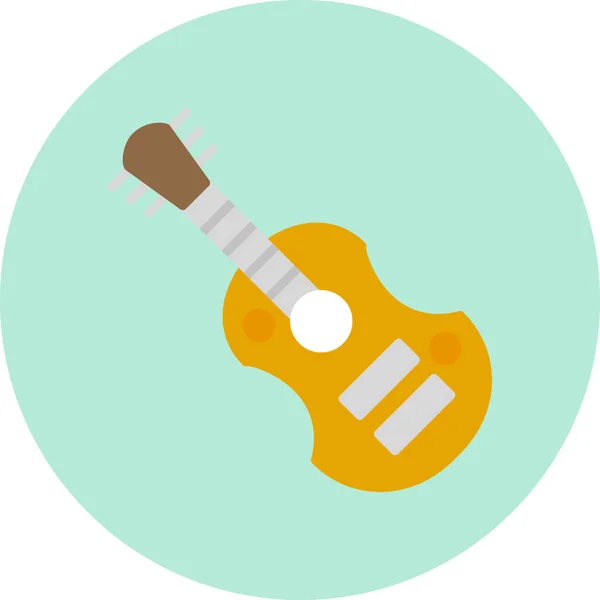 Guitarra Ícone Web Ilustração Simples —  Vetores de Stock