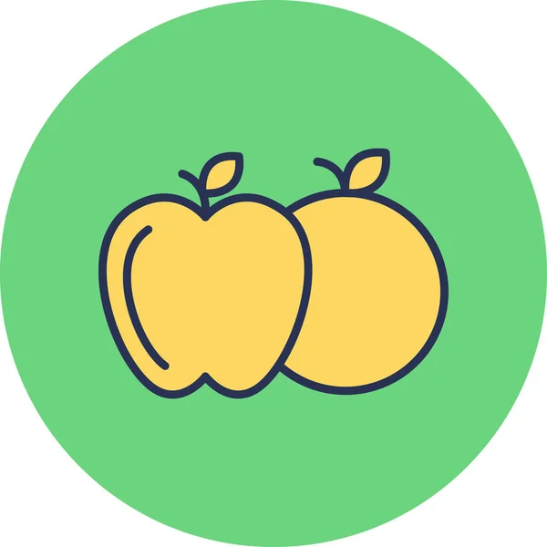 Vector Illustration Apple Fruit Icon — Image vectorielle