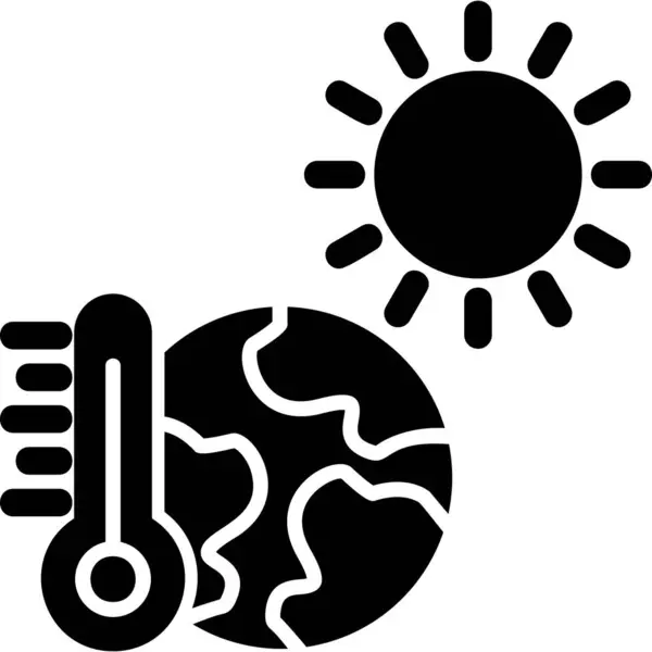 Clima Caliente Icono Moderno Ilustración Vectorial — Archivo Imágenes Vectoriales