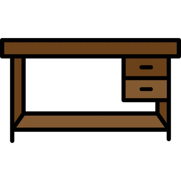 Desk Web Icon Simple Illustration — Stockový vektor