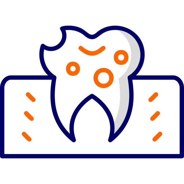 Cuidados Dentários Ilustração Simples — Vetor de Stock