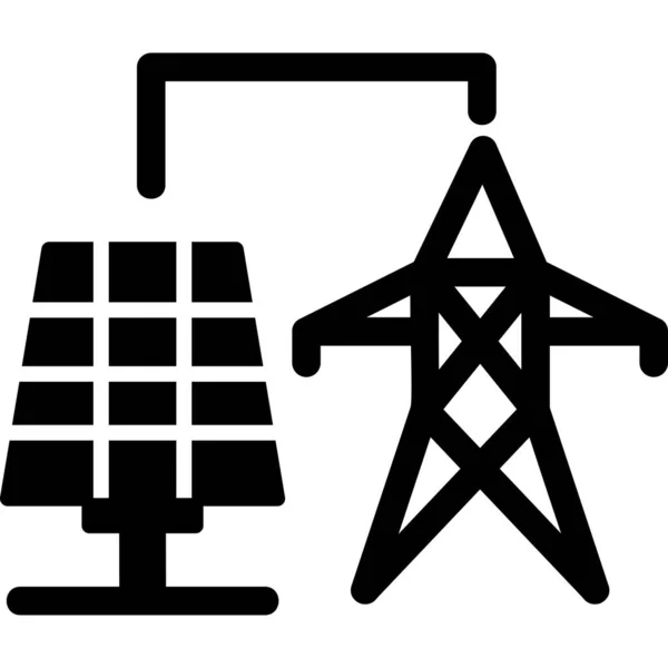 Stromerzeugung Modernes Symbol Vektorillustration — Stockvektor